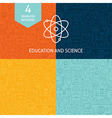 thin line education science school patterns set vector image