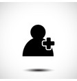add user sign icon friend symbol for website vector image
