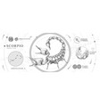magic card with astrology scorpio zodiac sign vector image vector image