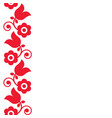 polish floral folk art design vector image