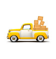 retro car two colored transportation vector image