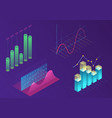 bright modern gradient color infographic vector image