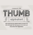 finger print font vector image vector image