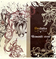 invitation card in grunge victorian style vector image