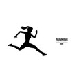 abstract silhouette of a running athlete on white vector image
