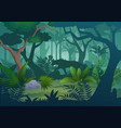 cartoon tropical jungle rainforest vector image