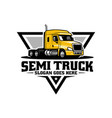 trucking company logo semi truck 18 wheeler vector image
