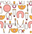 breastfeeding seamless pattern background vector image