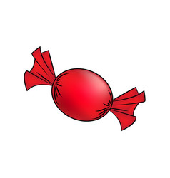 Christmas wrapped candy red packaged sweet goody Vector Image