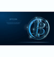 crypto currency bitcoin blockchain polygonal 3d vector image vector image