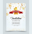 invitation card template to the day of 1 vector image vector image