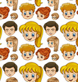 seamless human head with happy face vector image