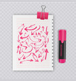 sketch arrows doodle red arrow direction line vector image