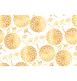 elegant gold geometric dandelion flowers vector image