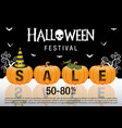 halloween sale poster vector image vector image