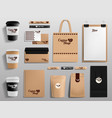 realistic coffee shop mockups cafe restaurant vector image vector image