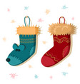 stockings christmas background vector image