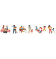 tired mom burnout fatigue mothers and children vector image