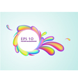 abstract rainbow swirl background vector image