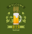 beer festival emblem vector image vector image