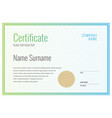 certificate template diploma currency border vector image