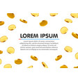 golden coin rain jackpot or big win concept vector image