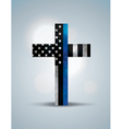 police flag cross vector image vector image