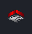 template desain logo perisai elang stylized eagle vector image vector image
