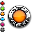 free shipping button vector image