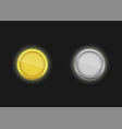 golden and silver badges vector image