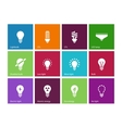 light bulb and cfl lamp icons on color background vector image vector image