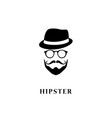 man hipster style vector image