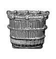 vintage engraving a basket vector image