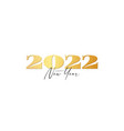 happy 2022 new year elegant christmas vector image