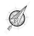 north grunge compass arrows vector image vector image