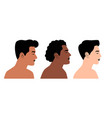 persons of different nationalities in profile vector image vector image