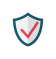 check shield flat icon vector image vector image