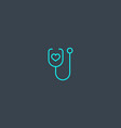 medical check up concept blue line icon simple vector image