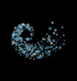 snowflakes twisted in vortex vector image vector image
