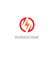 bolt thunder electric logo vector image