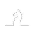 continuous one line chess piece or chessman vector image