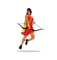 girl archer cartoon vector image vector image