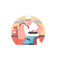 professional male chef cooking vector image
