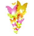 watercolor butterflies design with flare vector image