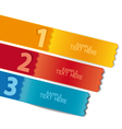 design template numbered banners vector image vector image