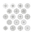 icon set with compass rose for your design vector image vector image