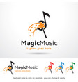 magic music logo template vector image vector image