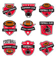 set of american football emblems design element vector image vector image