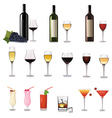 set of different drinks vector image
