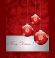 christmas background with baubles vector image vector image